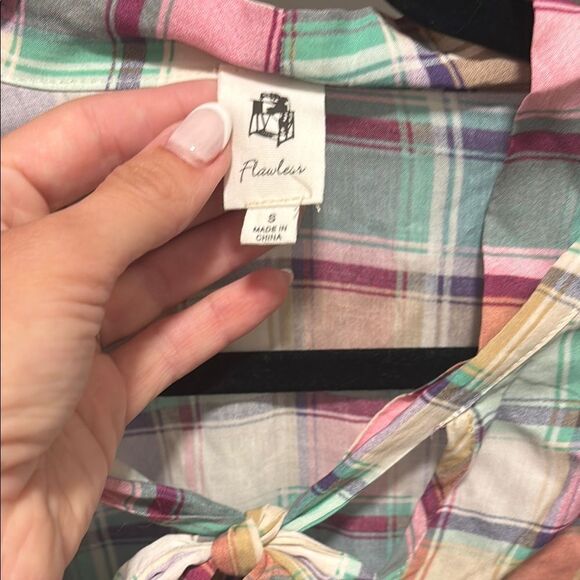 Vici spring plaid blouse- small - 🆕 Colorful Plaid Ruffle Blouse 👚 - Picture 2 of 6